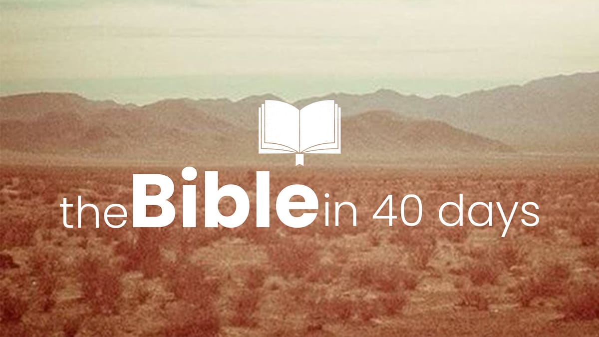 The Bible in 40 Days - Week 6